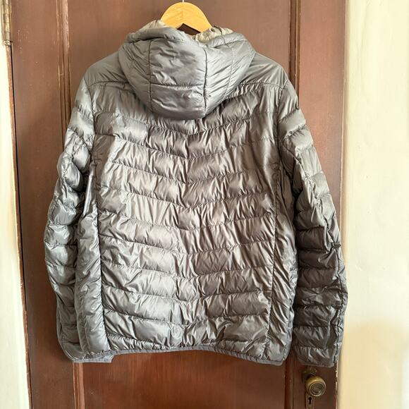 TUMI | Gray Packable Down Puffy Jacket Size Medium - Picture 2 of 6